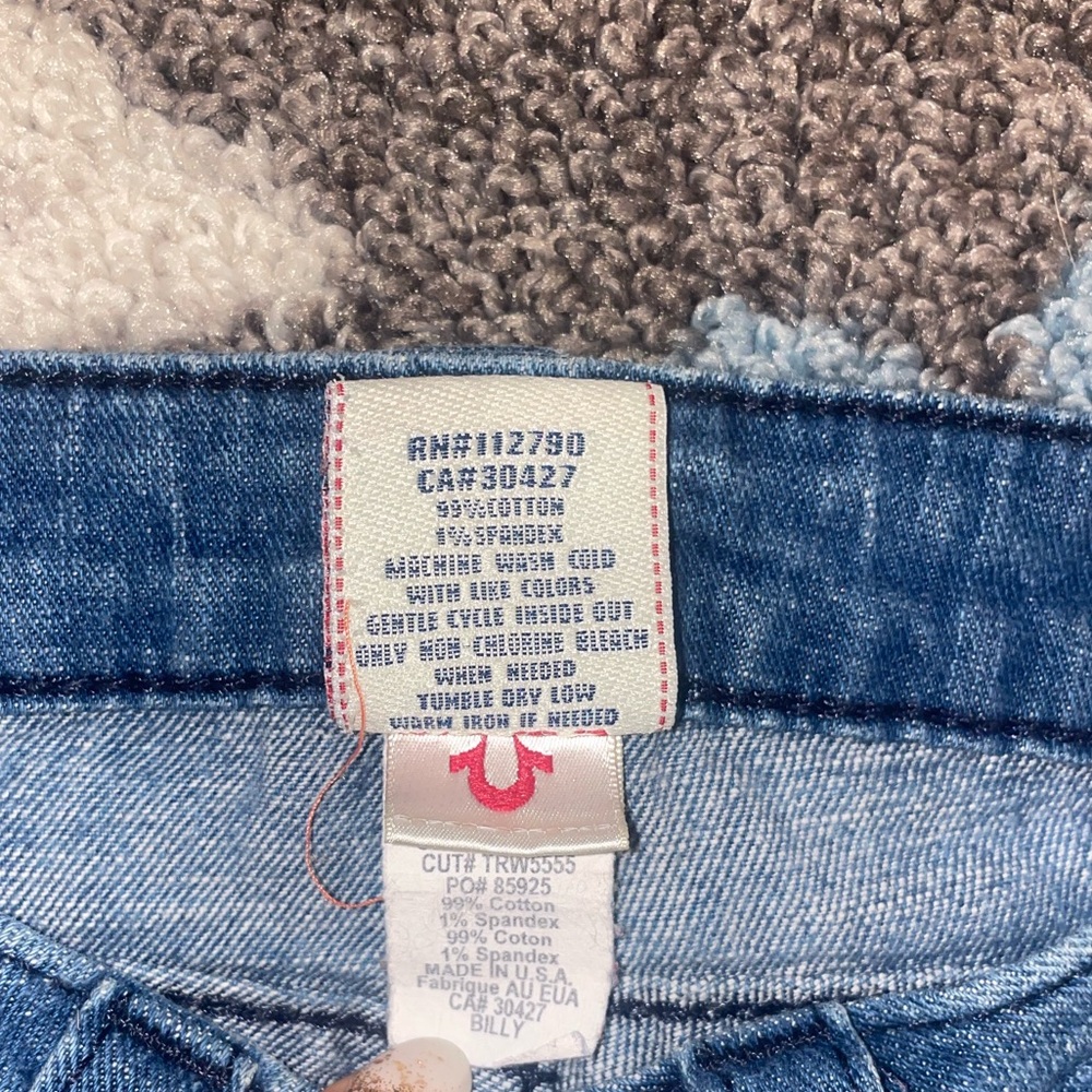 TRUE RELIGION vintage Y2K Billy patchwork jeans size 26 - Picture 6 of 8